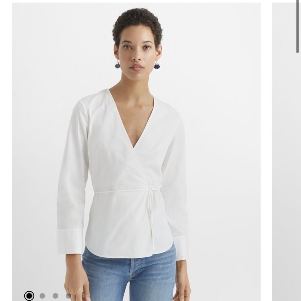 Club Monaco long sleeve wrap top, NWT